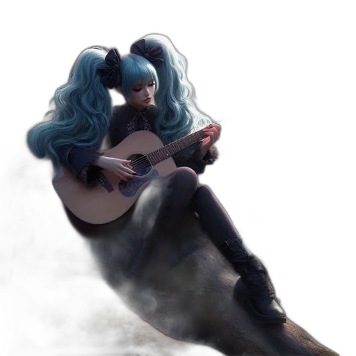 mask, creature, hair, robot, concept art, fantasy art, 3d render, anime transparent PNG cut-out