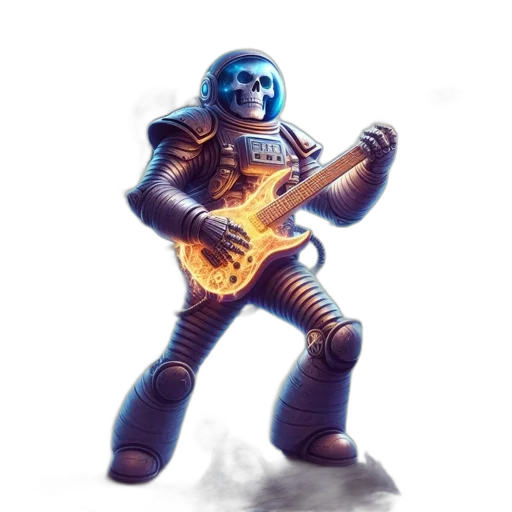 robot, staff, creature, concept art, 3d render, fantasy art, pixel art, outer space transparent PNG cut-out