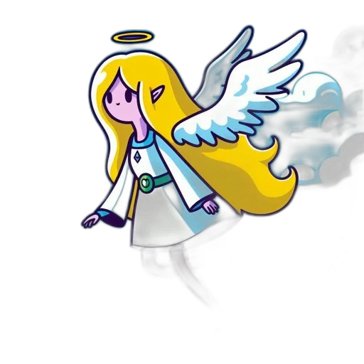 staff, pixel art, concept art, fantasy art, cartoon, female, figure, angelic transparent PNG cut-out