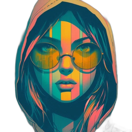 face, jacket, mask, dress, comic book art, fantasy art, concept art, watercolor transparent PNG cut-out