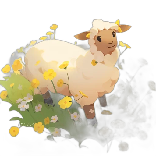 animal, creature, pixel art, concept art, watercolor, fantasy art, fog, golden transparent PNG cut-out