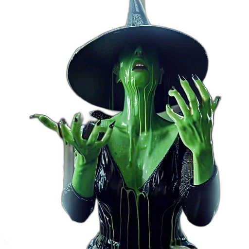 creature, mask, staff, dress, concept art, 3d render, fantasy art, green transparent PNG cut-out