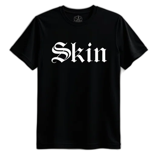 3d render, black, t-shirt, word, skin, left, side, whisperer transparent PNG cut-out