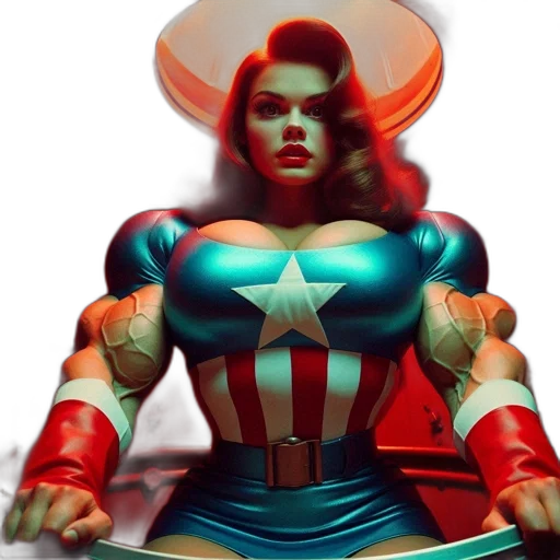 comic book art, concept art, 3d render, fantasy art, 1940s-style, captain, america, lookalike transparent PNG cut-out