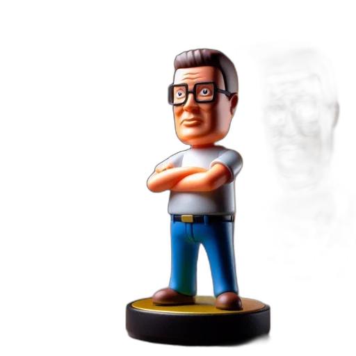 3d render, concept art, photorealistic, cartoon, image, displays, figurine, middle-aged transparent PNG cut-out