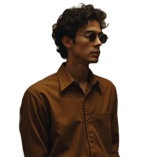 jacket, staff, face, hair transparent PNG cut-out