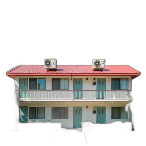 building, robot, furniture, face, 3d render, photorealistic, concept art, vaporwave transparent PNG cut-out