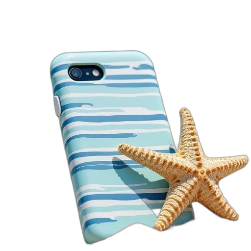 creature, animal, vaporwave, nautical, stripes, phone, case, starfish transparent PNG cut-out