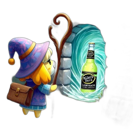 bottle, jacket, weapon, dragon, concept art, fantasy art, 3d render, animated transparent PNG cut-out