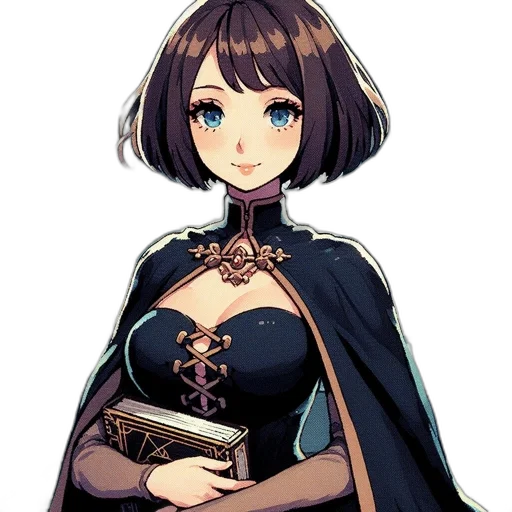 staff, dress, crown, weapon, pixel art, concept art, fantasy art, anime transparent PNG cut-out