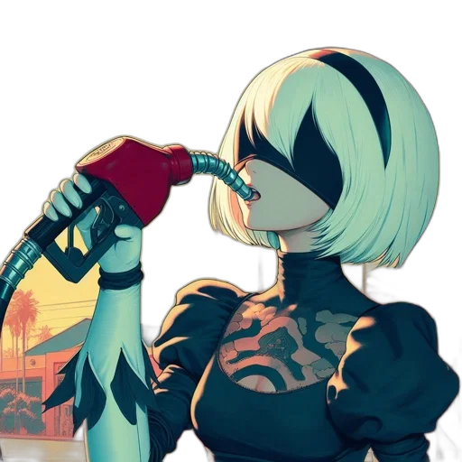 robot, bottle, weapon, mask, concept art, cyberpunk, anime, pixel art transparent PNG cut-out