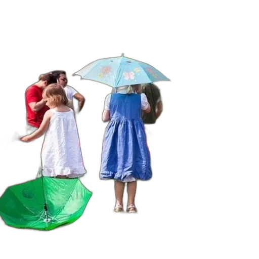 umbrella, dress, 3d render, concept art, photorealistic, rain, beach, underwater transparent PNG cut-out