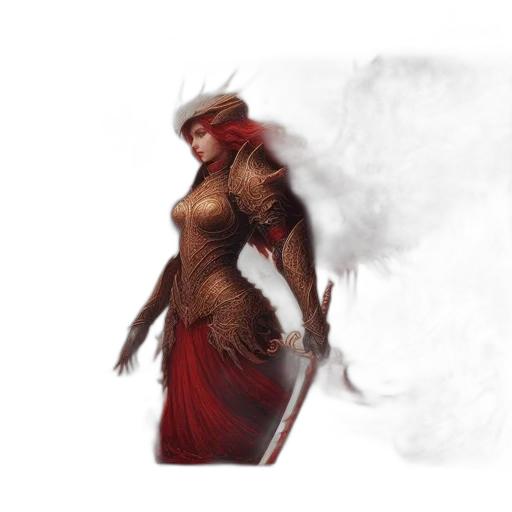 dress, creature, dragon, staff, concept art, fantasy art, pixel art, 3d render transparent PNG cut-out