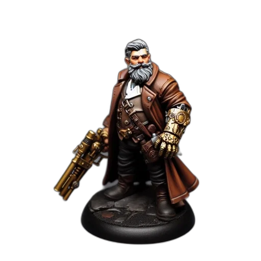 concept art, fantasy art, photorealistic, detailed, miniature, figurine, portrays, elderly transparent PNG cut-out