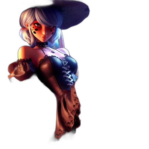 staff, dress, hat, weapon, concept art, pixel art, fantasy art, 3d render transparent PNG cut-out