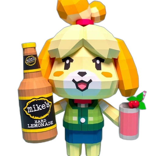 food, bottle, staff, animal, 3d render, concept art, pixel art, watercolor transparent PNG cut-out