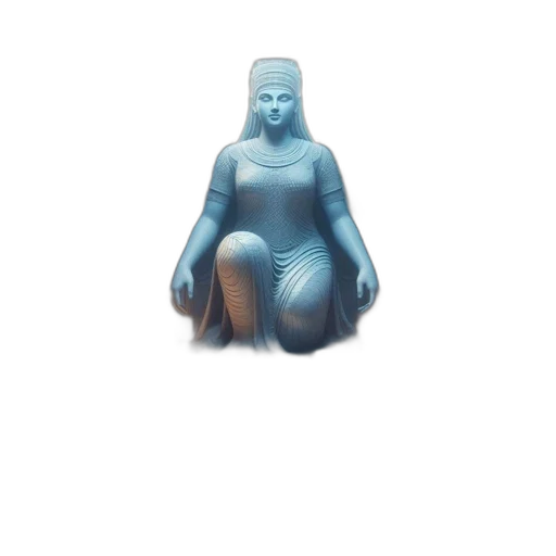 creature, dress, jewelry, robot, 3d render, concept art, vaporwave, fantasy art transparent PNG cut-out