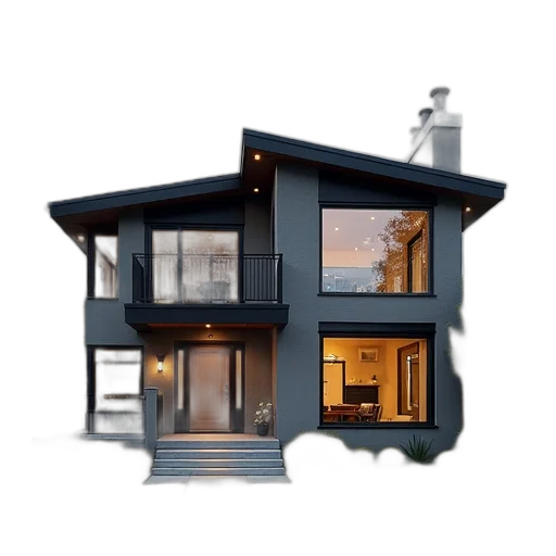 building, furniture, 3d render, concept art, photorealistic, pixel art, monochrome, dark transparent PNG cut-out