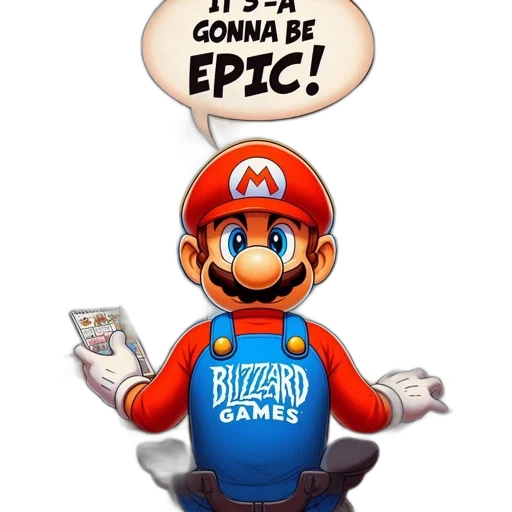 concept art, comic book art, pixel art, mario, iconic, gaming, mascot, portrayed transparent PNG cut-out