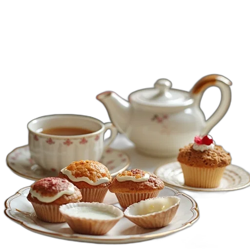 food, photorealistic, tea, party transparent PNG cut-out