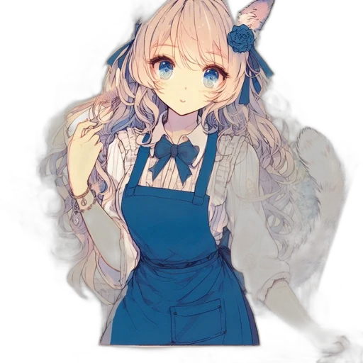staff, dress, dragon, mask, anime, watercolor, pixel art, fantasy art transparent PNG cut-out