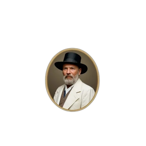 hat, staff, face, animal, photorealistic, oil painting, cover, book transparent PNG cut-out