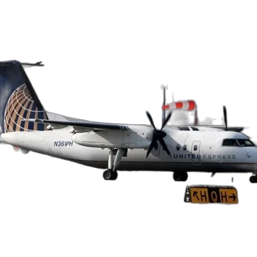 united, express, airplane, snowy, runway, propellers, tail, fin transparent PNG cut-out