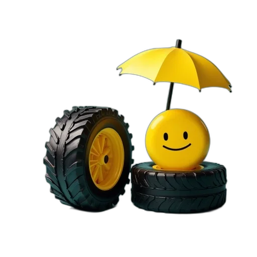 umbrella, car, robot, furniture, 3d render, photorealistic, concept art, rain transparent PNG cut-out