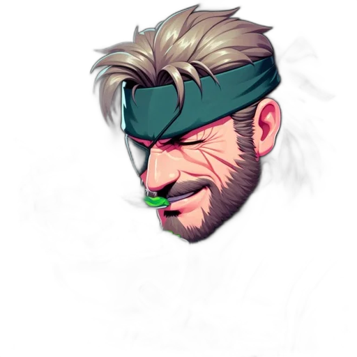 face, mask, staff, weapon, pixel art, concept art, cyberpunk, cartoon transparent PNG cut-out