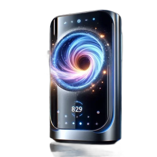 3d render, attractive, well-lit, space, slender, futuristic, device, featuring transparent PNG cut-out