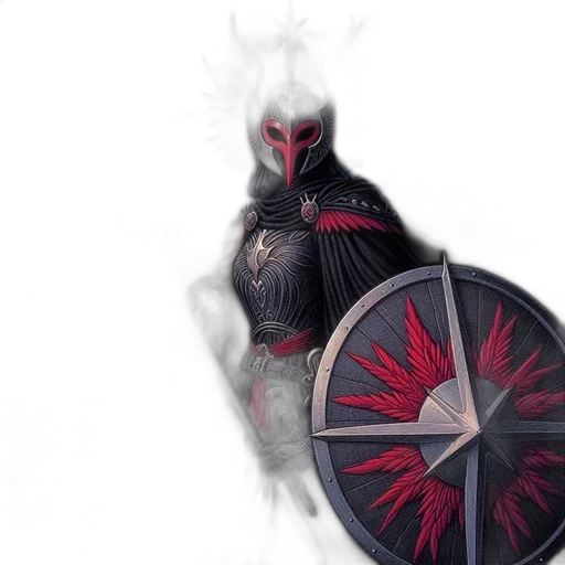 sword, weapon, mask, dragon, concept art, fantasy art, comic book art, watercolor transparent PNG cut-out