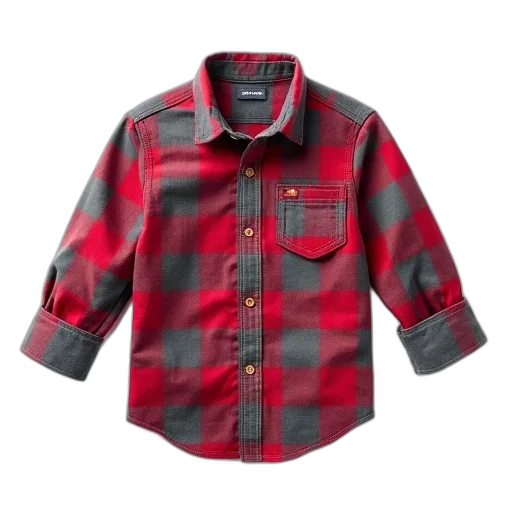 jacket, red, child, plaid, shirt, grey, colors, displayed transparent PNG cut-out