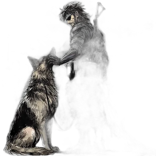 animal, creature, concept art, fantasy art, photorealistic, watercolor, fog, forest transparent PNG cut-out
