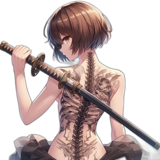 sword, dress, weapon, staff, concept art, fantasy art, pixel art, anime transparent PNG cut-out