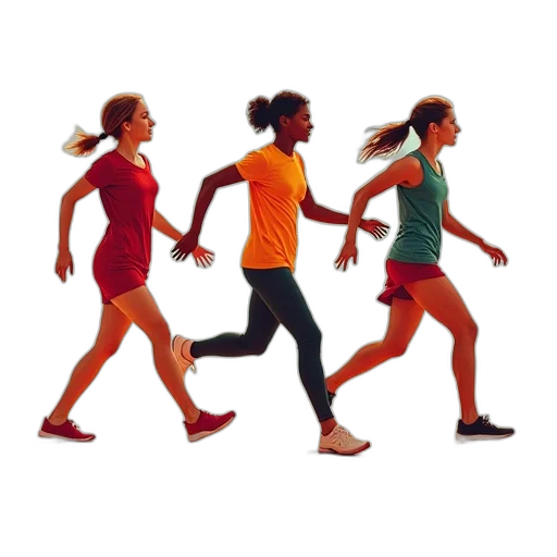 walk, life, flyer, shows, few, different, poses transparent PNG cut-out