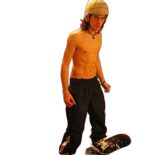 hat, creature, photorealistic, 3d render, concept art, shirtless, man, stands transparent PNG cut-out