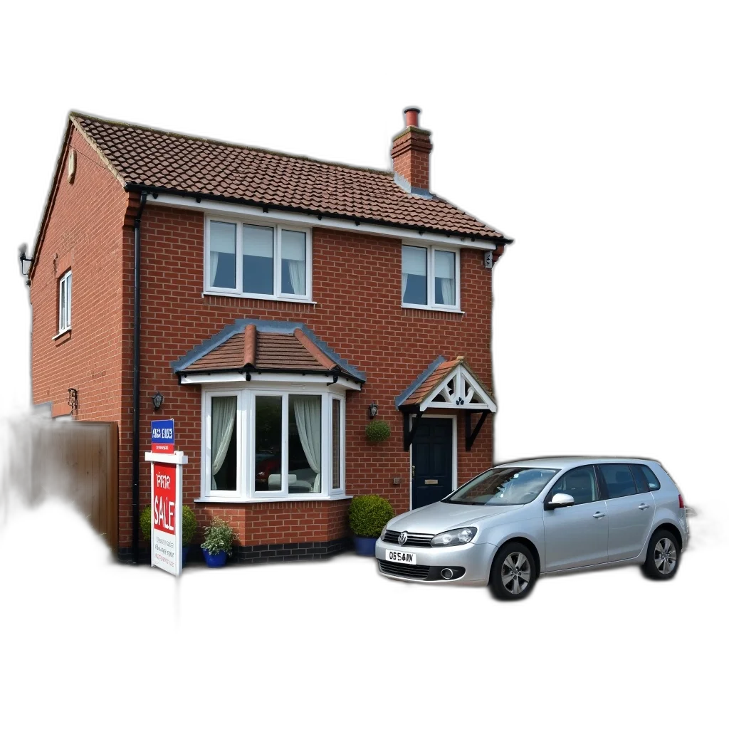building, 3d render, photorealistic, city street, two-story, brick, house, tiled transparent PNG cut-out