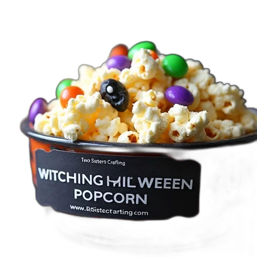 food, crown, close-up, view, halloween-themed, popcorn, dish, variety transparent PNG cut-out
