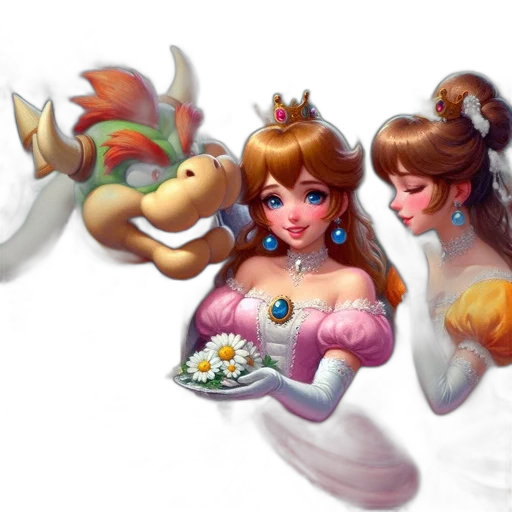 crown, concept art, fantasy art, pixel art, 3d render, pastel, threatening, creature transparent PNG cut-out