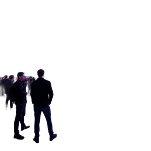 jacket, staff, umbrella, robot transparent PNG cut-out