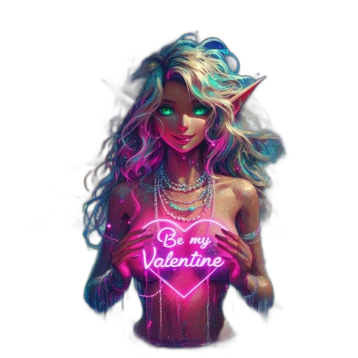 jewelry, fantasy art, concept art, pixel art, vaporwave, neon lights, neon, pastel transparent PNG cut-out