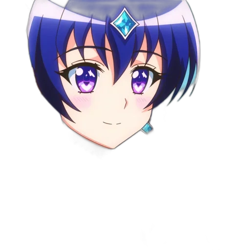 crown, face, robot, mask, anime, cartoon, vaporwave, 3d render transparent PNG cut-out