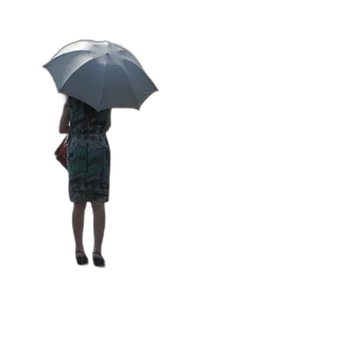 umbrella, dress, staff, jacket, 3d render, photorealistic, concept art, rain transparent PNG cut-out
