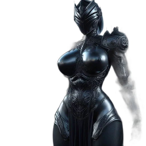 dress, mask, concept art, 3d render, fantasy art, comic book art, dark, woman transparent PNG cut-out