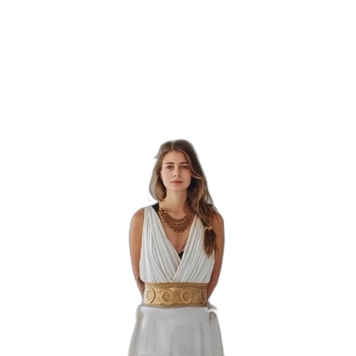 dress, jewelry, crown, 3d render, earth tones, golden, monochrome, dark transparent PNG cut-out
