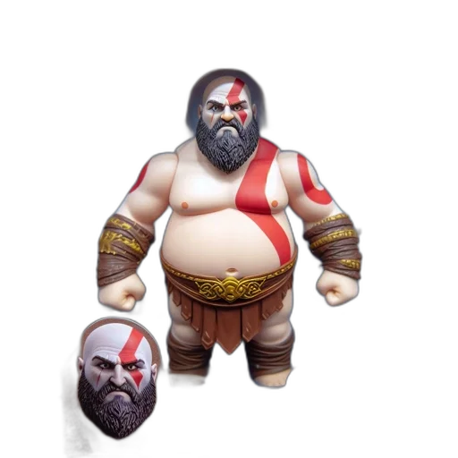 mask, concept art, 3d render, fantasy art, comic book art, kratos, figure, god transparent PNG cut-out