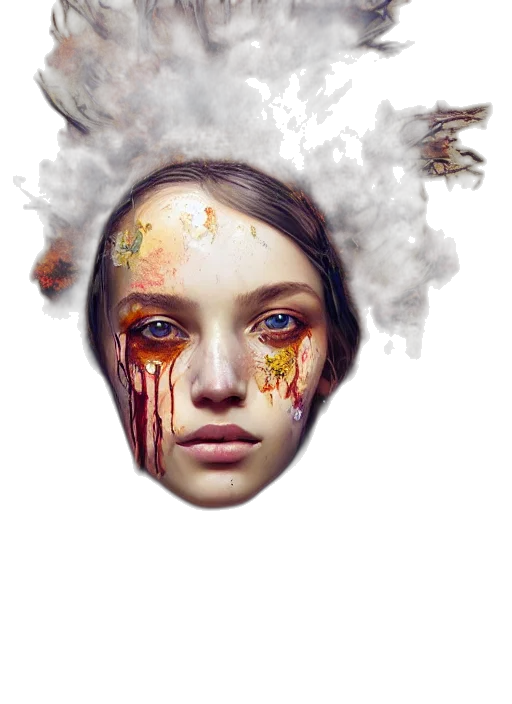 face, mask, crown, creature transparent PNG cut-out