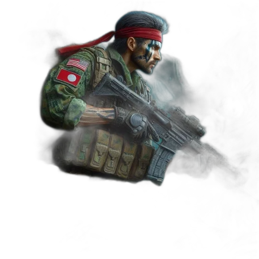 weapon, face, mask, staff, concept art, photorealistic, 3d render, comic book art transparent PNG cut-out