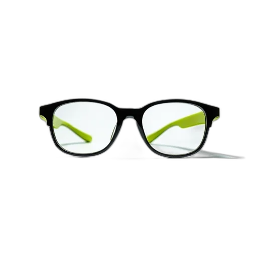 staff, 3d render, photorealistic, green, pair, black-framed, glasses, accents transparent PNG cut-out