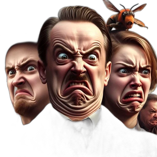 face, mask, concept art, photorealistic, 3d render, comic book art, four, individuals transparent PNG cut-out